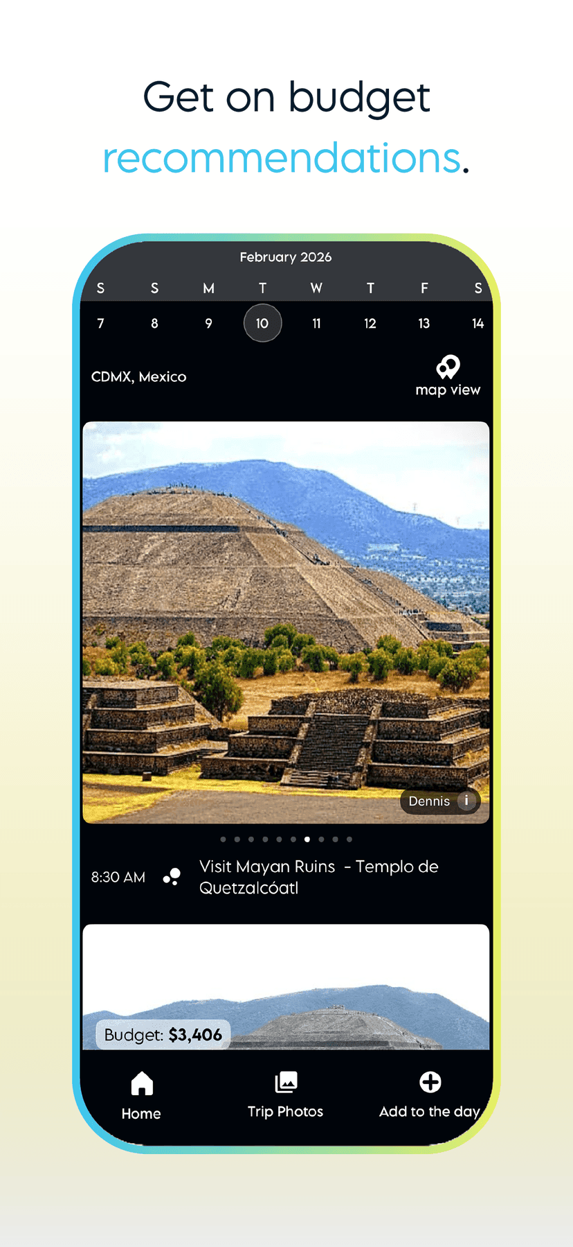 Mexico City itinerary visiting Mayan ruins at Templo de Quetzalcóatl, with a $3,406 budget